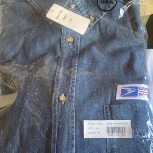 Brand new MENS 3XL denim long sleeve shirt